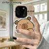 Phone Case: 2D Flat Design Suitable for iPhone 18 17 16 15 14 13Pro Film Protection Case, Couple Style, Plaid Lounging Capybara, Christmas and Hallowe