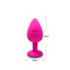 Beginner Mini Anal Plug Soft Silicone Butt Plug with Detachable Acrylic Diamond Sex Toy for Couples Men Women