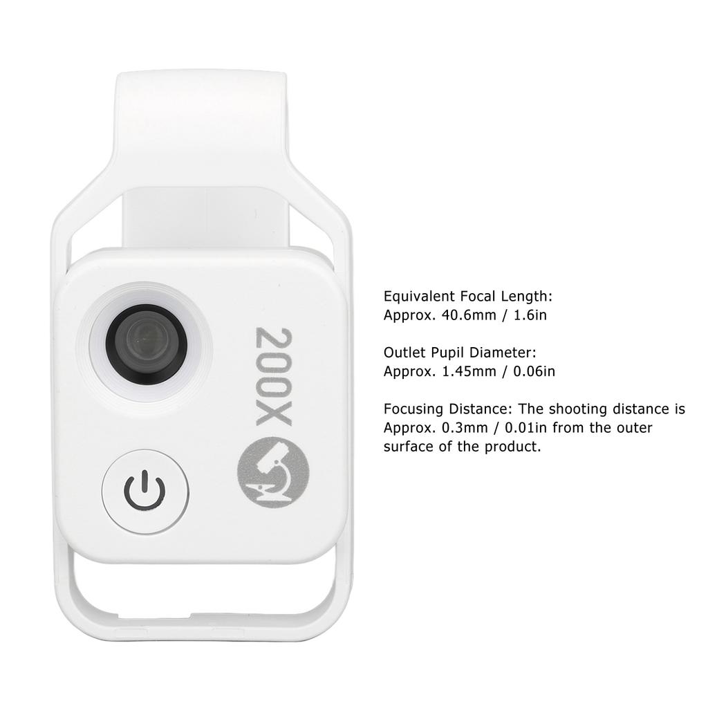 200X Phone   ket Microscope Clip Design Phone Microscope with LED Light CPL for Jadestone Metal
