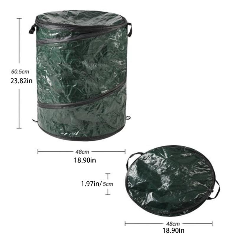 Gallon Popup Outdoor Garbage Can Folding Trash Can Garbage Storage Trash Bag for Camping Parties Yard Waste Storage