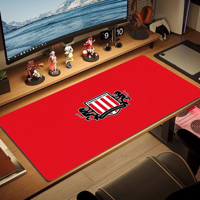 Sunderland Association Football Club Logo Large Size Mouse Pad Large Gaming Table Cushion Non-slip Laptop Tablet Big Mousepad XXL Mat Mini PC Playmat 