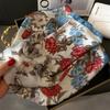 Luxury Women Silk Hijab Scarf Bandana Wrap Flower Designer Square Scarves Neckerchief Shawl Kerchief Hair Band Foulard