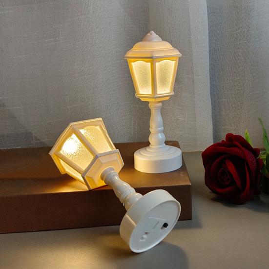 LED noční světlo jemná teplá záře bez blikání na baterie retro styl LED stolní lampa noční světlo dekorace