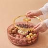 Divided Serving Tray Clear Reusable Dustproof Snacks Box Appetizer Platter Serving Dishes for Snack Cookies Fruits Nuts Kitchen