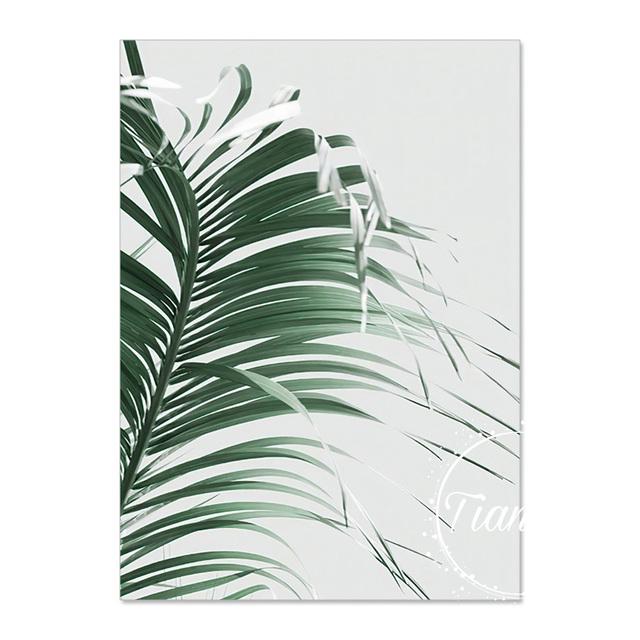 Abstraction Palm Leaf Plant Canvas Painting Botanical Nordic Wall Art Poster Print Scandinavian Decoration Picture Artwork Decor No Frame