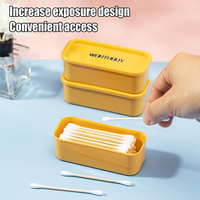 Portable Travel Box Cotton Swab Holder Case Detal Floss Jewelry Organizer Container Dust-Proof Jewelry Accessories Box