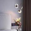Oeny Retractable Swing Arm Bedside Reading Wall Lamp