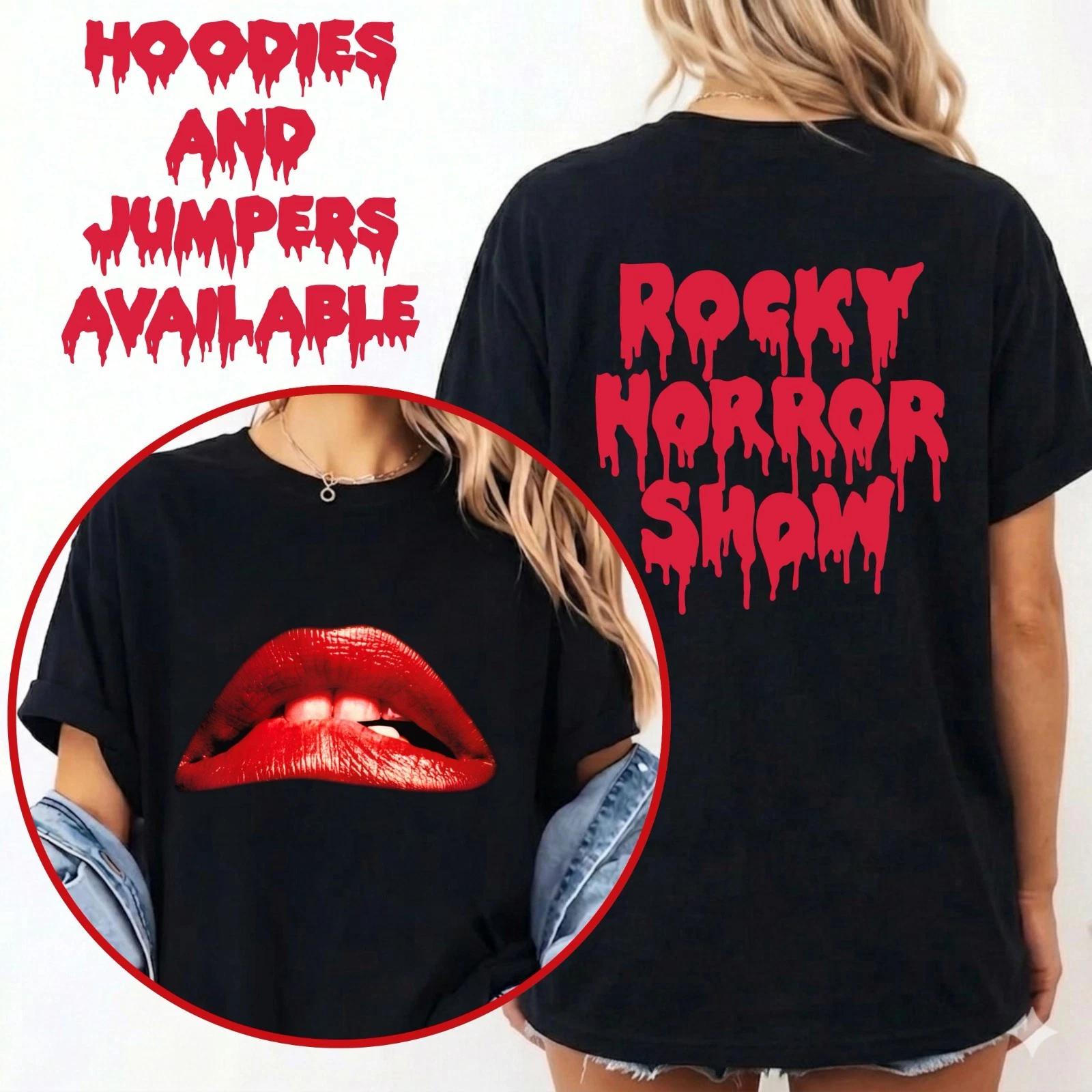 

Rocky Horror Show T-T-Shirt Funny Lips Cult Classic Halloween Unisex Gift Top 3XL