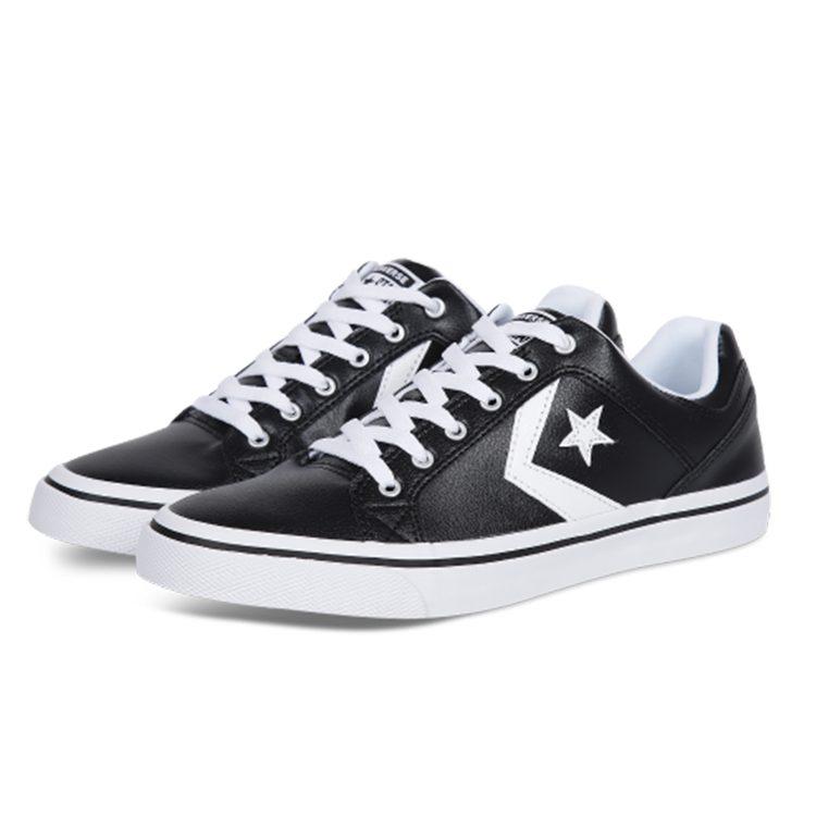 Converse All Star Slip Resistant Lightweight Non slip Lightweight Low top Skateboard Shoes Unisex Black 161608C