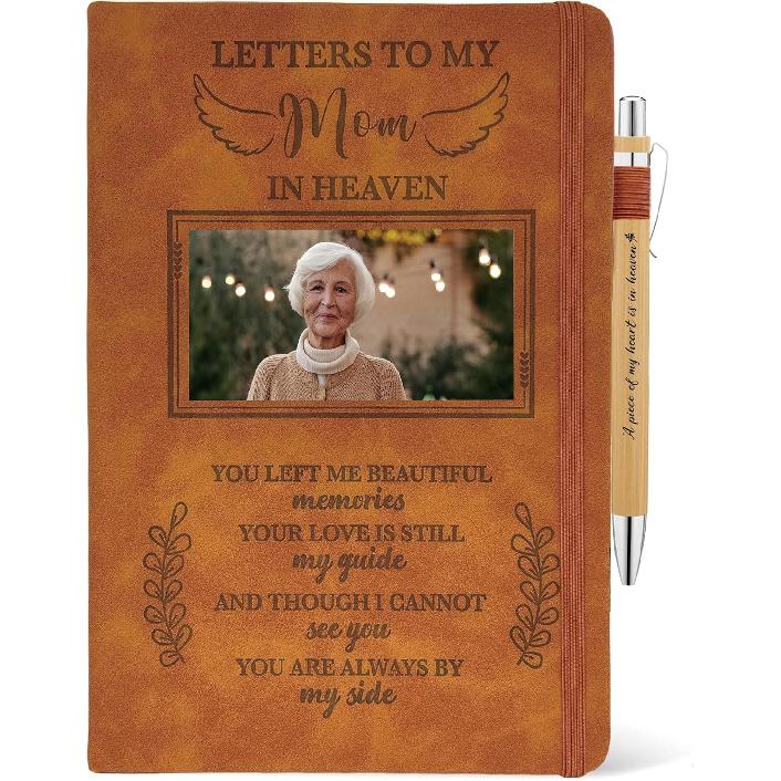 Letters To My Mom In Heaven Journal 200 Pages Notebook A5 Lined with Window in Cover, In Loving Memory of Mom, Memorial Sympathy Condolence