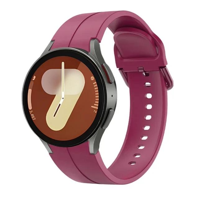 Oryginalny Silikonowy Pasek Do Samsung Galaxy Watch 7/6/5/4 44mm 40mm 5 Pro Sportowa Bransoleta Galaxy Watch 6 4 Classic 47mm 43mm Pasek