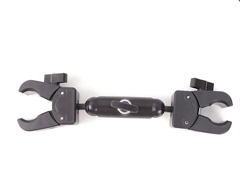 Adjustable Double Head Crab Clamp Mount for Outdoor Action Camera on Motorcycle
