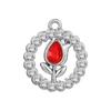 Colorful Crystal Heart Bow Knot Butterfly Sun Pendant Beads Stainless Steel Charms Earrings Necklace Woman Jewelry DIY Making