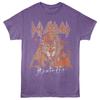 Def Leppard - Leopard On Rock Hysteria - Adult Heather T-Shirt - Purple Heather