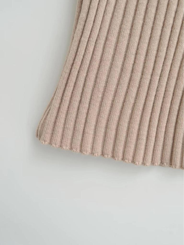 Elegant Off-the-Shoulder Halter Knit Vest - Women's Slimming Sexy Style