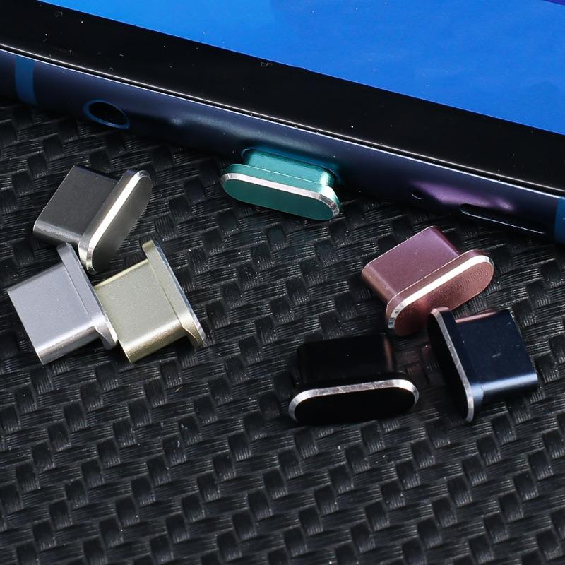 Type C Charging Hole Bung USB-C Dust Plug Metal Cover for Phone Grime Dirt Protection Charging Port for Iphone 15 Plus Pro Max