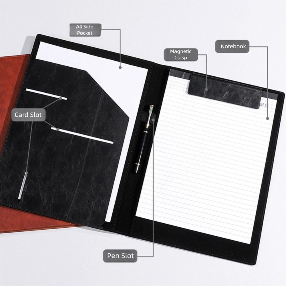Multifunctional Clipboard Leather File Folders File Storage Contract File Folders  Resume
