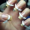 3 Pack New French Type Manicure Nail Art Tips Tape Sticker Guide Stencil (Color: White).
