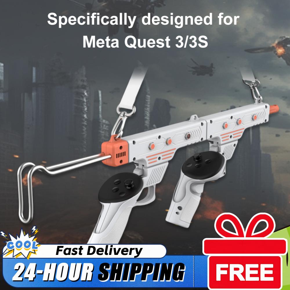 For Meta Quest 3/3S VR Gun Stock Enhanced Shooter Gaming Experience Controller Grips Gunstock VR Shooting Game Accessories
