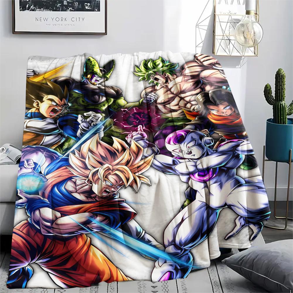 Anime Dragon Ball pattern Flannel Blanket, High quality Comfortable for All Seasons, Home Decor, Warmth and Comfort, Perfect for Gifts.