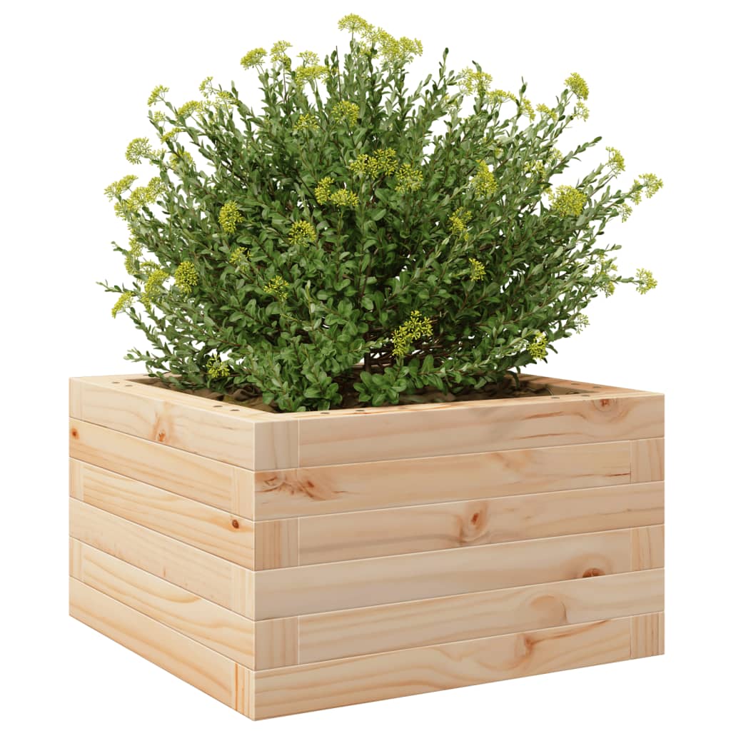Plant Pot 40x40x23 cm Solid Pine Wood