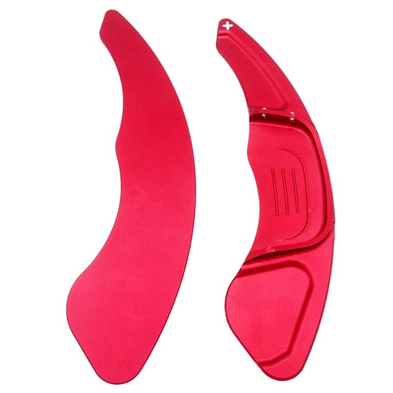 2 Pcs Car Aluminum Steering Wheel Paddle Silver/Red Paddles Shift For VW Golf 7 2015+ GTI R MK7 Scirocco Automobile Accessories