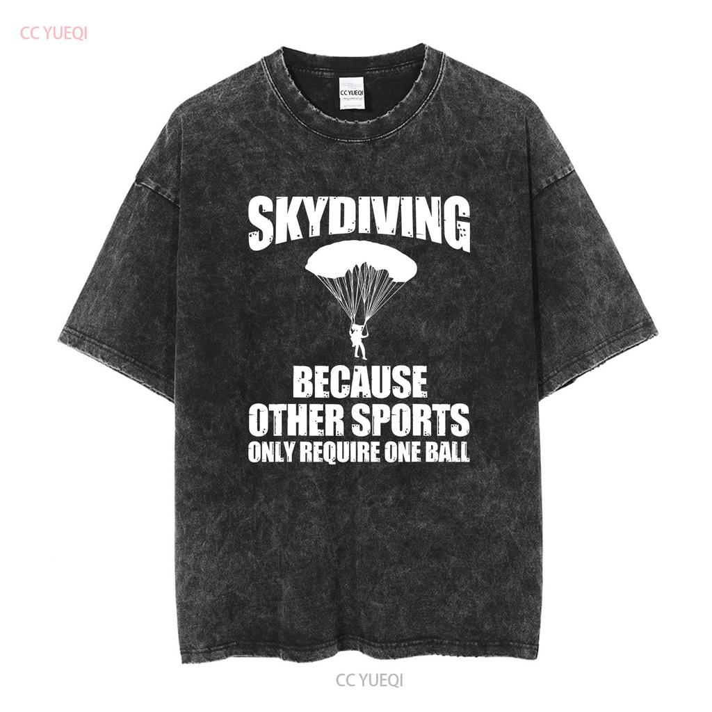 Coole Fallschirmspringer Kunst Für Fallschirmsprung Fallschirm Fallschirmspringer T-Shirt lang oder kurzärmelig vintage Gewaschen Streetwear Lässig Grafik