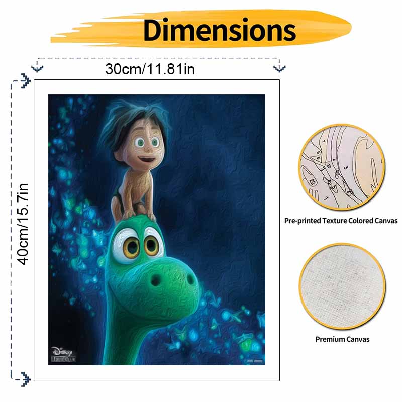 Disney The Good Dinosaur Oil Painting Kit Home Bedroom Wall Decor Handmade Gift DIY Art Painting Set For Fans Adults Room Decor Craft