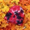 New gradual change tie-dye wool hat women's thickened warm rainbow knitted hat explosion
