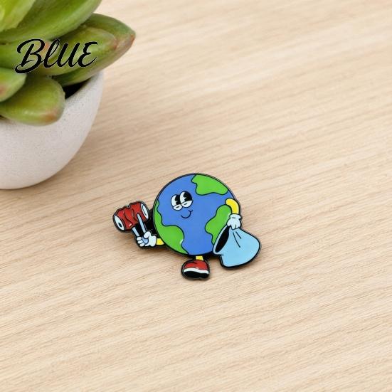 Environmental Awareness Pin Earth Enamel Lapel Pin Protecting The Metal