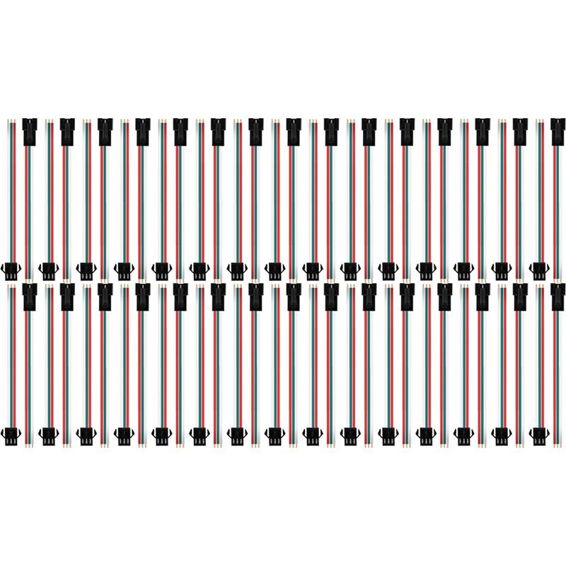 5-50pairs Male/female Connecting Wires Led Connector Plug Jack Terminal Cable PVC Plastic LED Flashing Light Strips Terminals