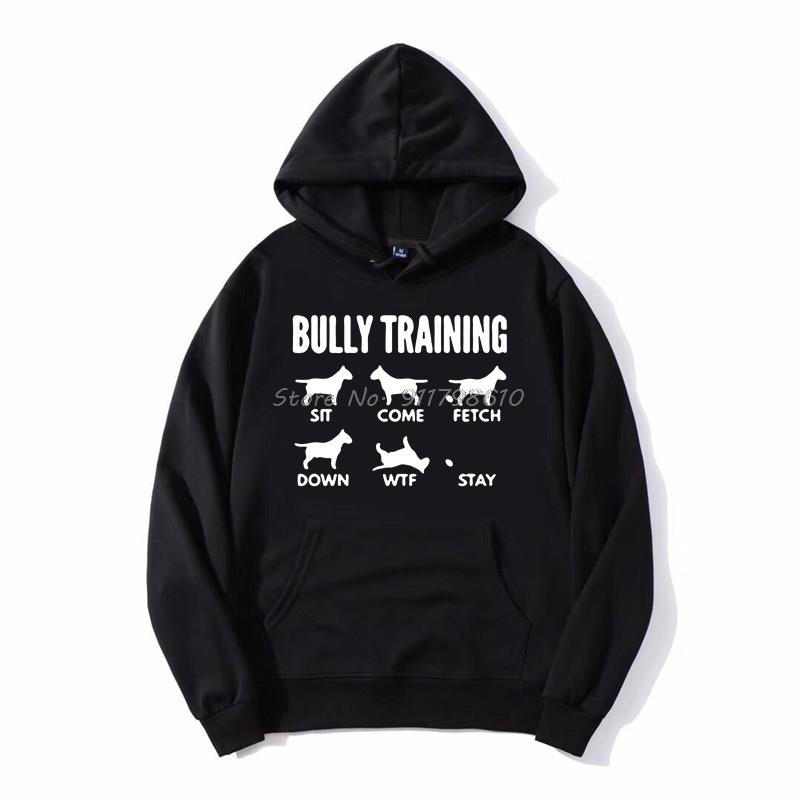 

Funny Hoodie Men English Bull Terrier Bully Train Men Hooded Fleece Hoodies Sweatshirt Streetwear Harajuku 3XL