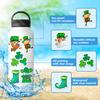50 Stück St. Patrick Aufkleber - Kleeblatt Leprechaun Abziehbilder für Irische Party DIY (4.8x5.2cm)