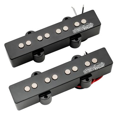 Wilkinson WOJB Vari Gauss Jazz Bass Pickup Set for 4-String Jazz Bass Electric Bass, Black (Set of 2)