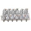 12PCS Multicolor Artificial Birds Gold Powder with Clips Faux Bird Photo Props Foam Simulation Bird Model Landscape Making