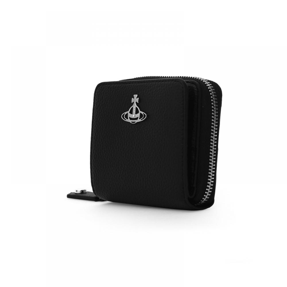 Vivienne Westwood 5107004ju S000d N403 Vegan Bio Green Grain Medium Zip Bifold Wallet