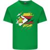 Torn Zimbabwe Flag Zimbabwean Day Football Unisexs Light Cotton TShirt