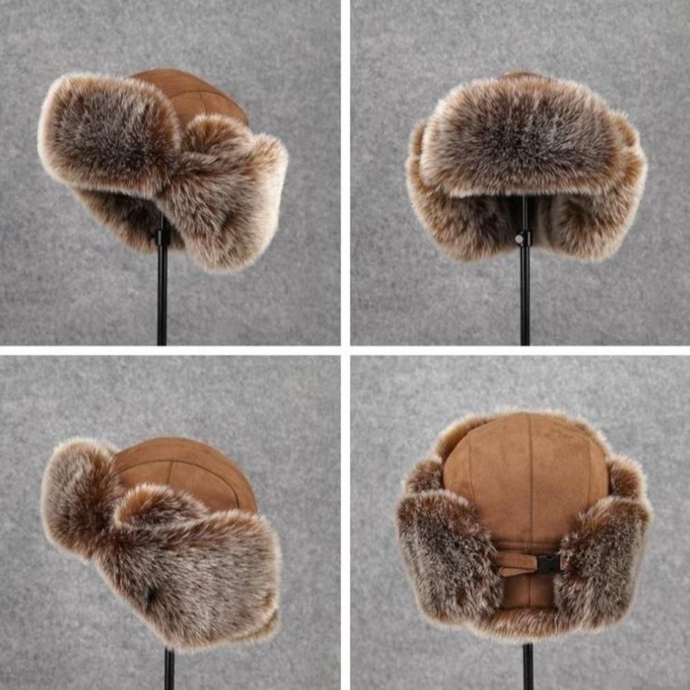 Imitation Fur Men Lei Feng Hat Thick Cold-Proof Hat Casual Ear Protection Hat  Cycling
