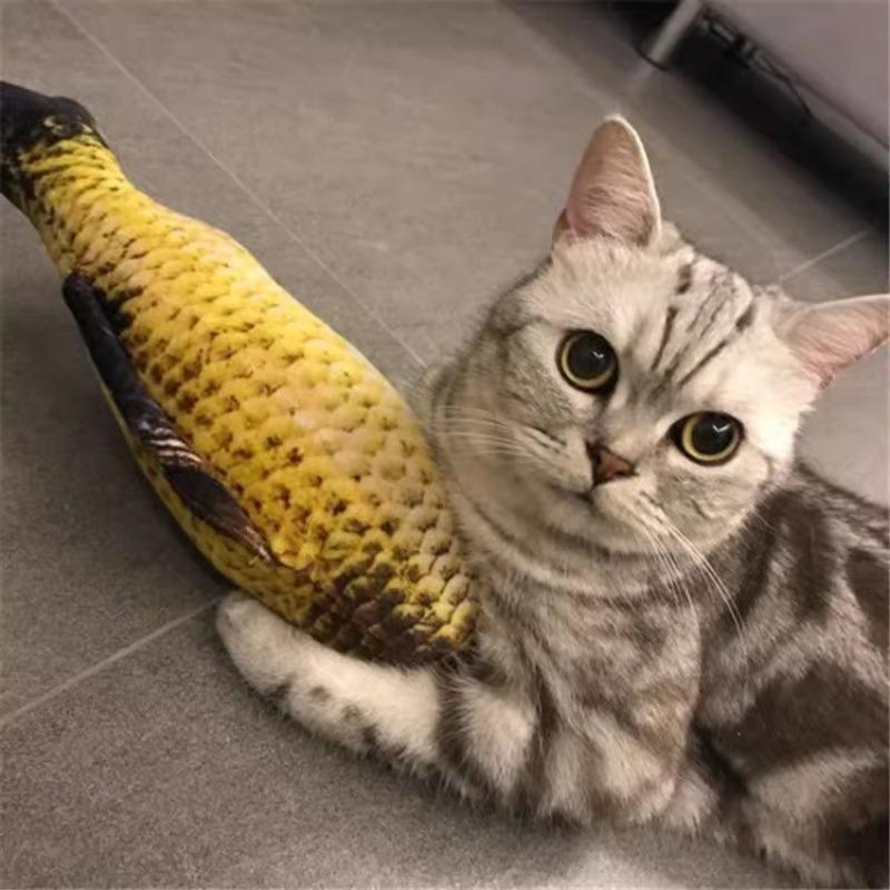 Cat Toy Simulation Fish, Cat Teething, Chewing, Plush Toy Fish Cat, Mint Fish Cat Supplies