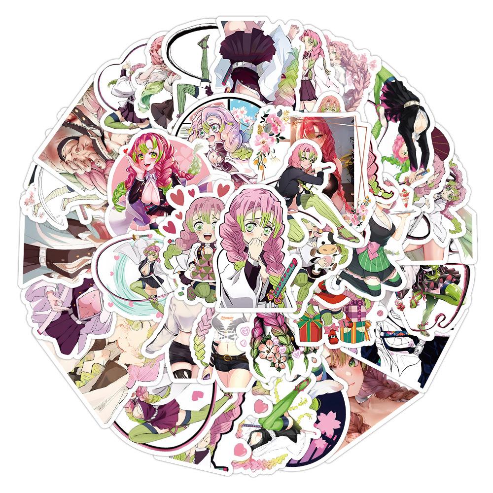 10/30/50pcs Cartoon Kanroji Mitsuri Stickers Cute Girl Decal for Suitcase Motorcycle Laptop Car Anime Sticker Decor
