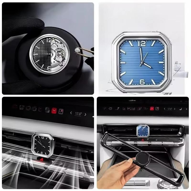 For Zeekr 9X Car Dashboard Air Vent Quartz Clock Luminous Electronic Dial Air Outlet Ornament Interior Decoration Accessories