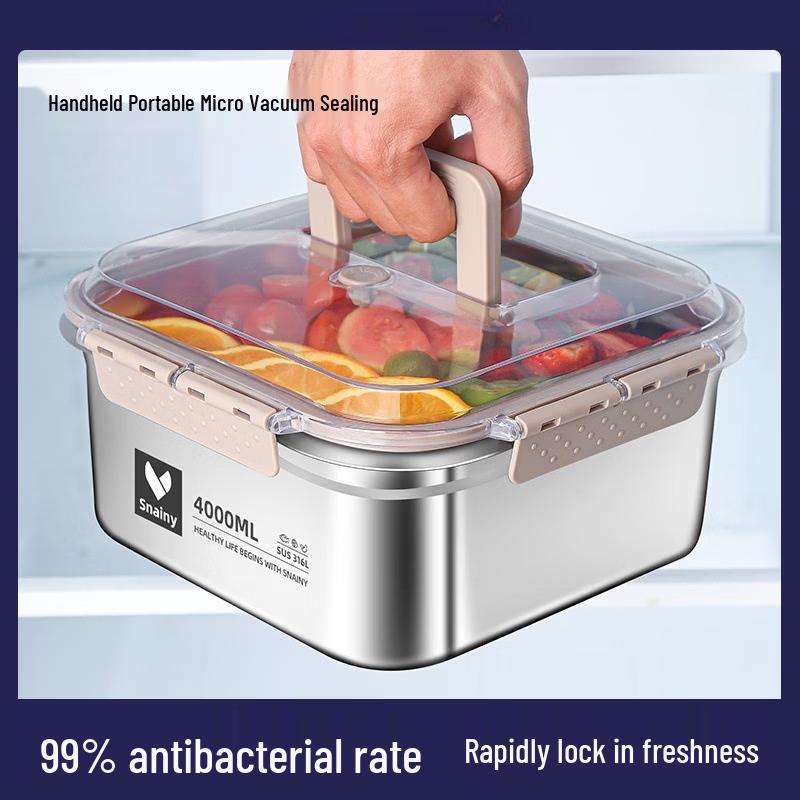 316 Stainless Steel Portable Food Storage Container