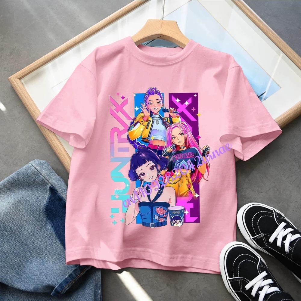 Baby Girls T Shirt Children's Clothing KPop Demon Hunters Fans Gifts Kids Clothes Fashion Casual Tops