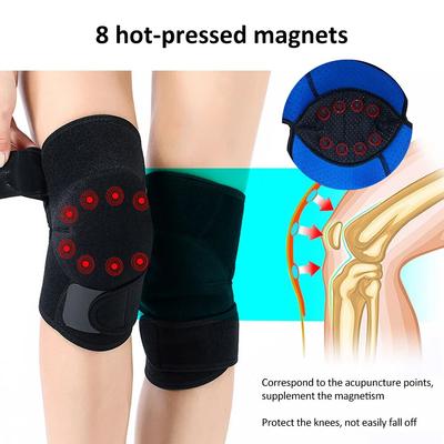 1 Par de Joelheiras Autoaquecedoras Tiras Duplas Terapia Magnética Infravermelho Distante Suporte de Joelho para Esportes de Inverno Alívio da Dor