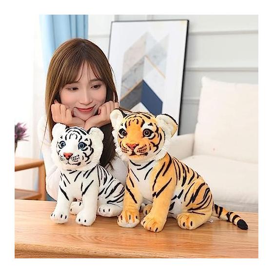Tiger Plush Toy, Soothing Soft Toy, Animal Body Pillow, Small, Stuffed Toy, Co-Sleeping, Fluffy, Soft, Moe Goods, Decoration, Body Pillow, Stuffed