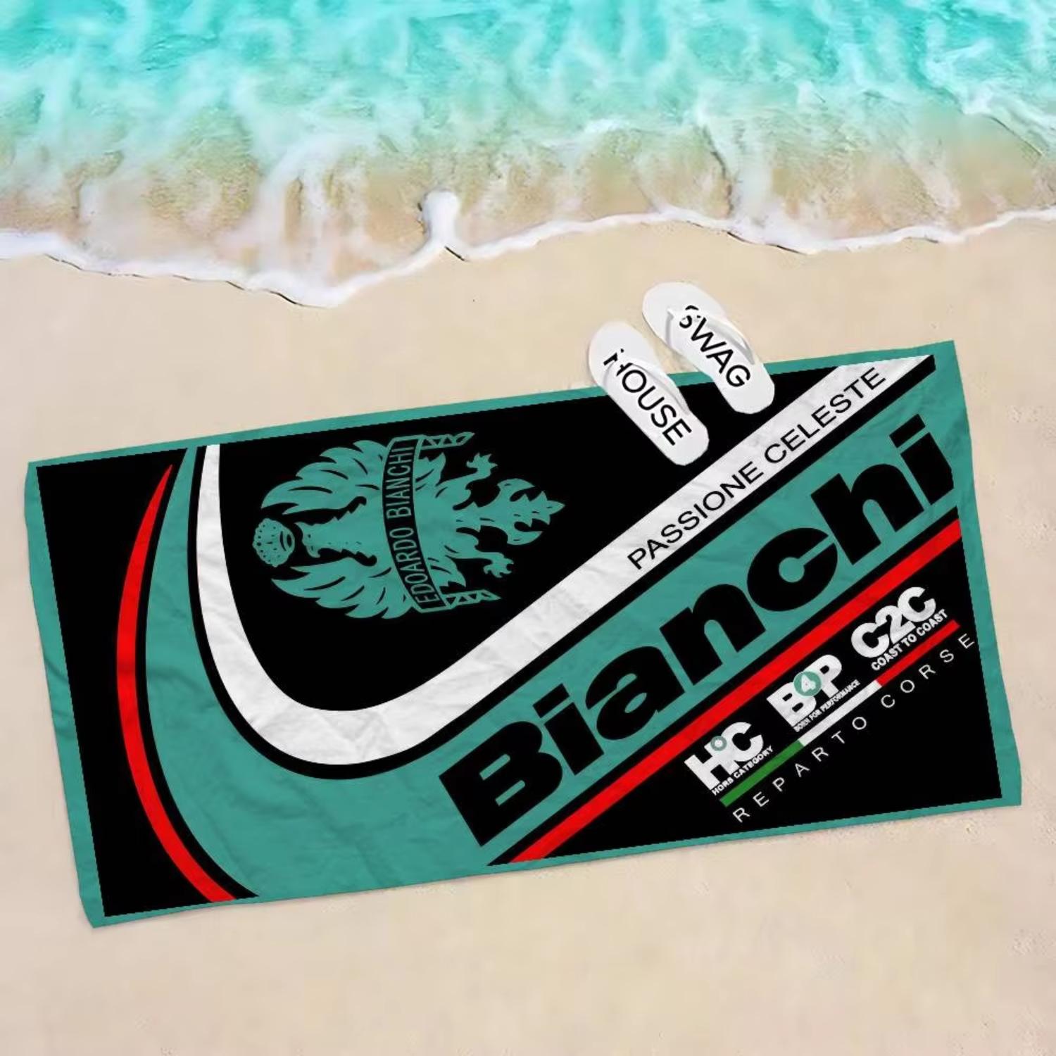 

Bike Logo B-Bianchi Brand Anime Beach Swimming Towel Soft Absorbent Washcloth Children s Gifts For Kids Travel Camping Gym W40*H60(CM)