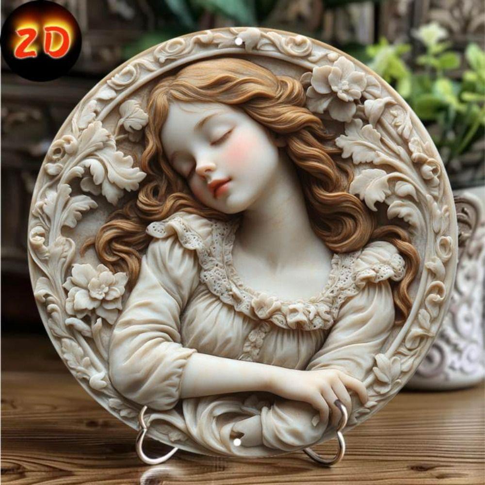 

2D Flat Hanging Metal Decoration, Hand-Painted Wall Sign