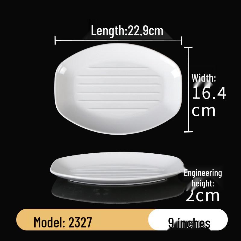 Xiangyuan White Melamine Rice Noodle Plate - Porcelain-Like Creative Hot Pot and Restaurant Tableware.