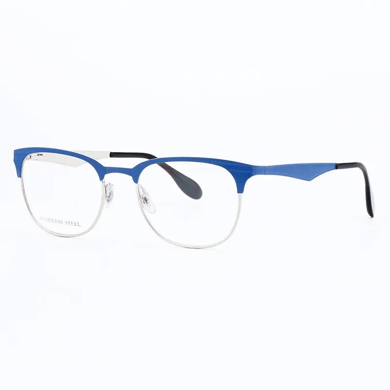 

New Arrival Frame Men s Fashion Eyeglasses Male s Myopia Big Eye Glasses Striped Stainless Steel Eyewear