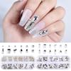 kads 12 Gitter/Box Nail Art Strass AB Flatback Multi-Größe bunt 3D Kristall Schmuck Maniküre Dekoration